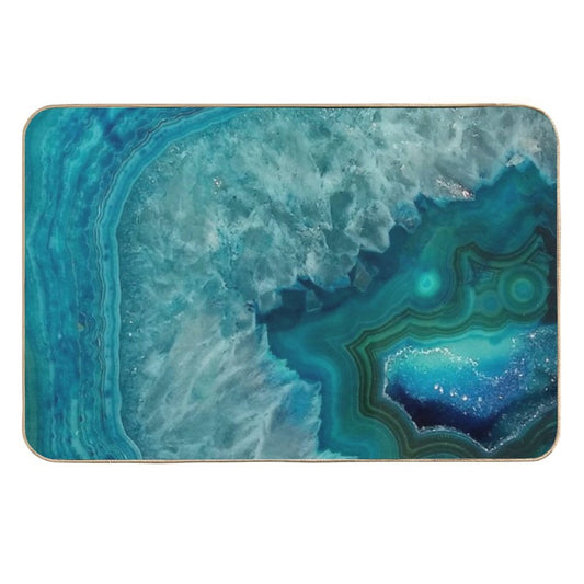 Turquoise Teal Agate Stone  Eco-Friendly Bath Mat