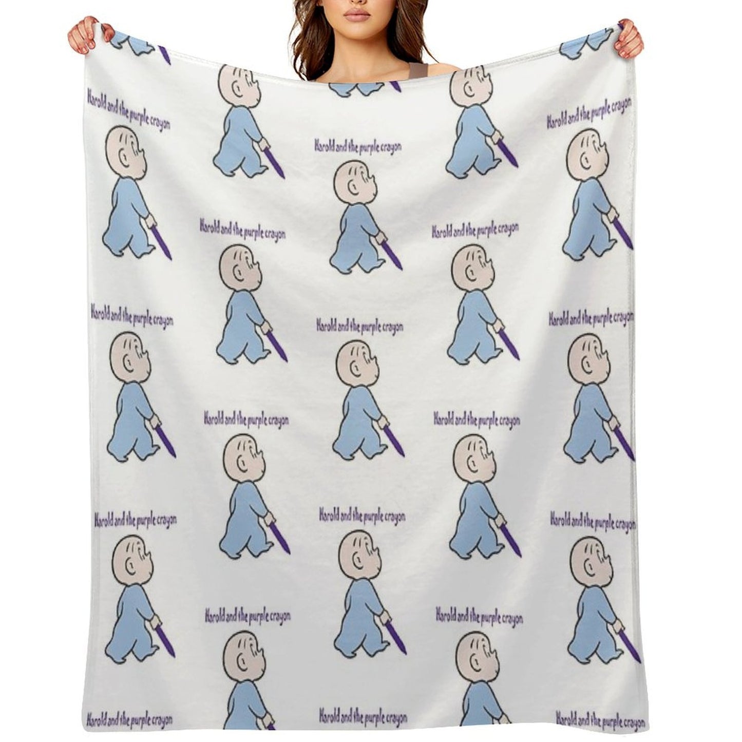 Harold And The Purple Crayon Shrink-resistant Throw Blanket