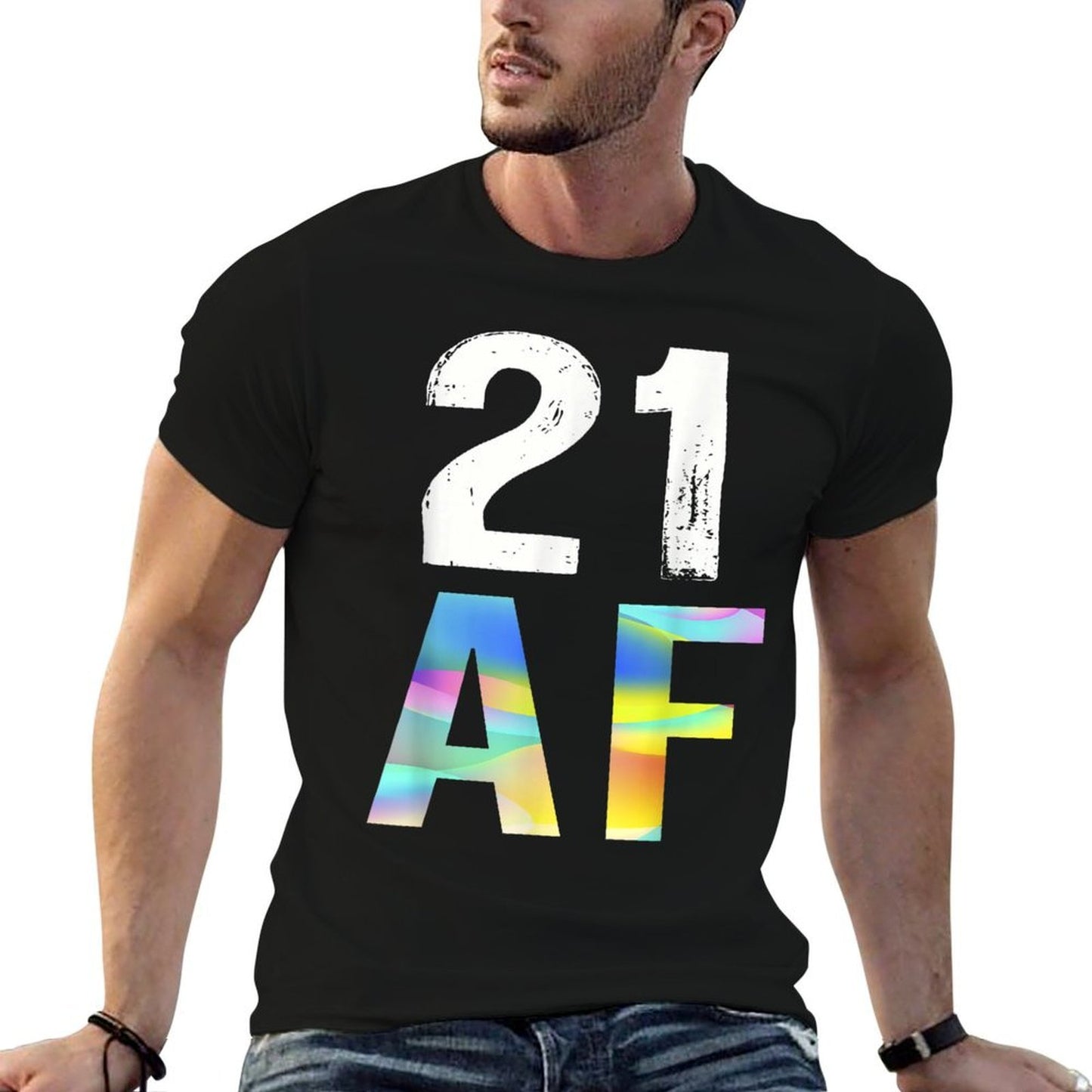 21 Legal AF 21st Birthday Funny  Polyester Blend T-Shirt