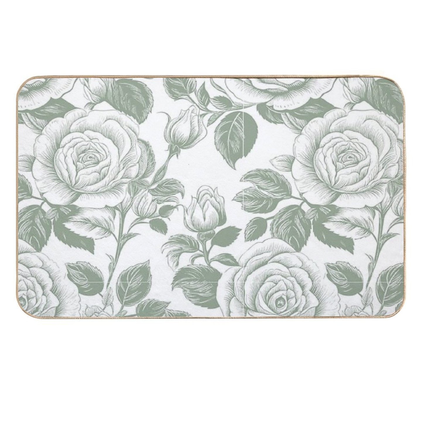 Floral Seamless Pattern Flowers  Rapid-Drying Bath Mat