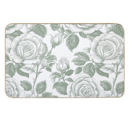 Floral Seamless Pattern Flowers  Rapid-Drying Bath Mat