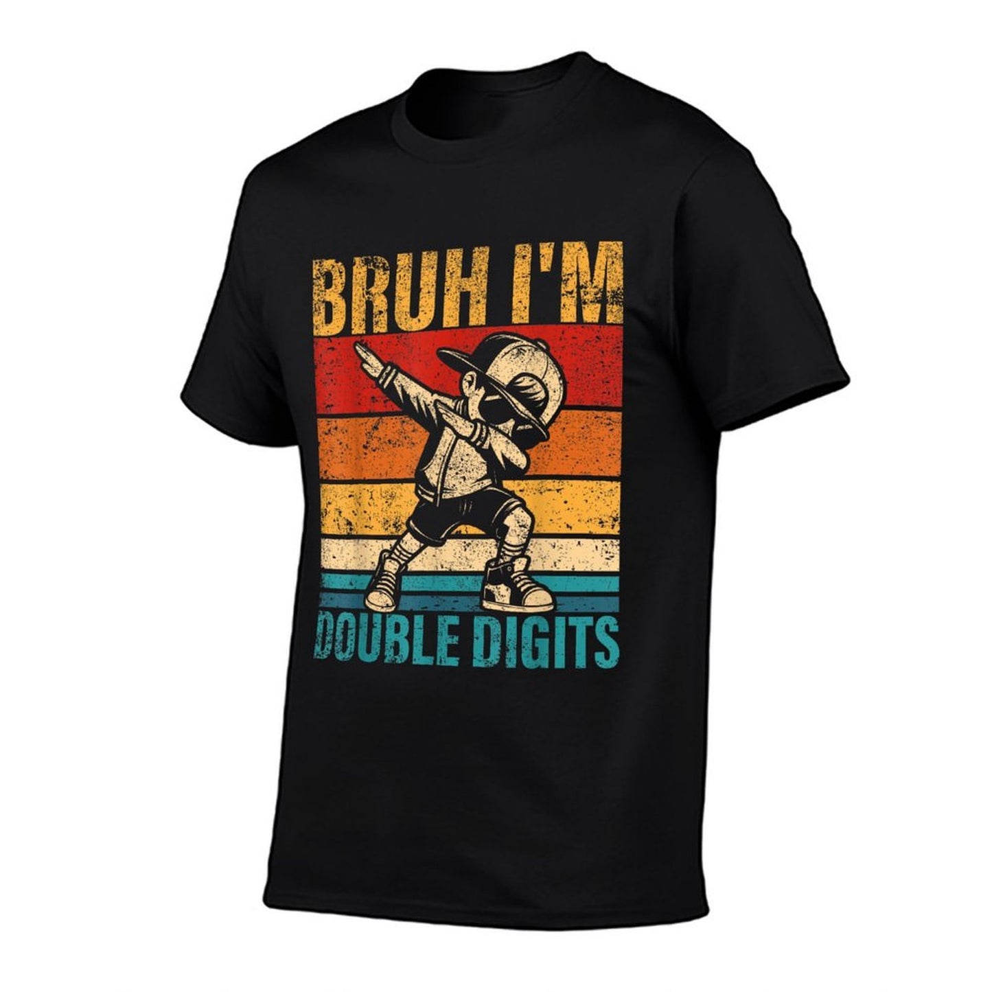 10 Years Old Birthday Bruh I'm Double Digits 10th Birthday  Slim-fit Cut T-Shirt
