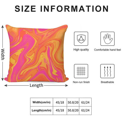 Orange And Pink Swirl Soft Bedroom Essential Throw Pillow