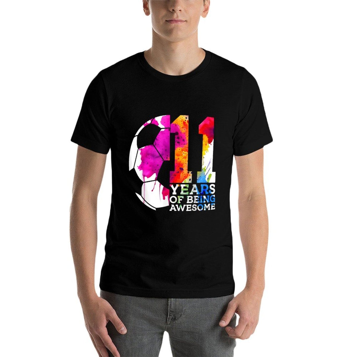 11 YEARS OF BEING AWESOME SOCCER 11TH BIRTHDAY  Polyester Blend T-Shirt
