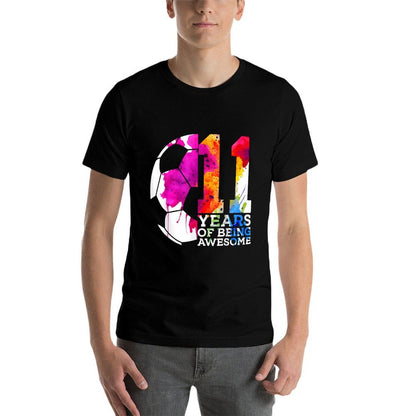 11 YEARS OF BEING AWESOME SOCCER 11TH BIRTHDAY  Polyester Blend T-Shirt