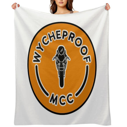 WycheproofMCC Black on Orange Sustainable Throw Blanket