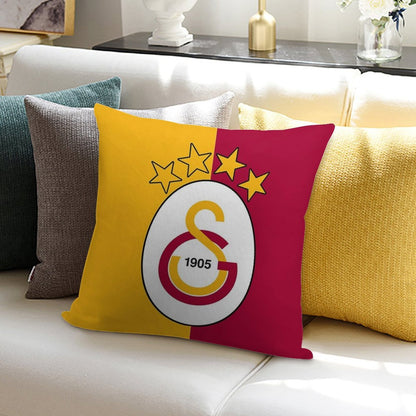 Galatasaray Badge Soft Hidden Zipper Throw Pillow