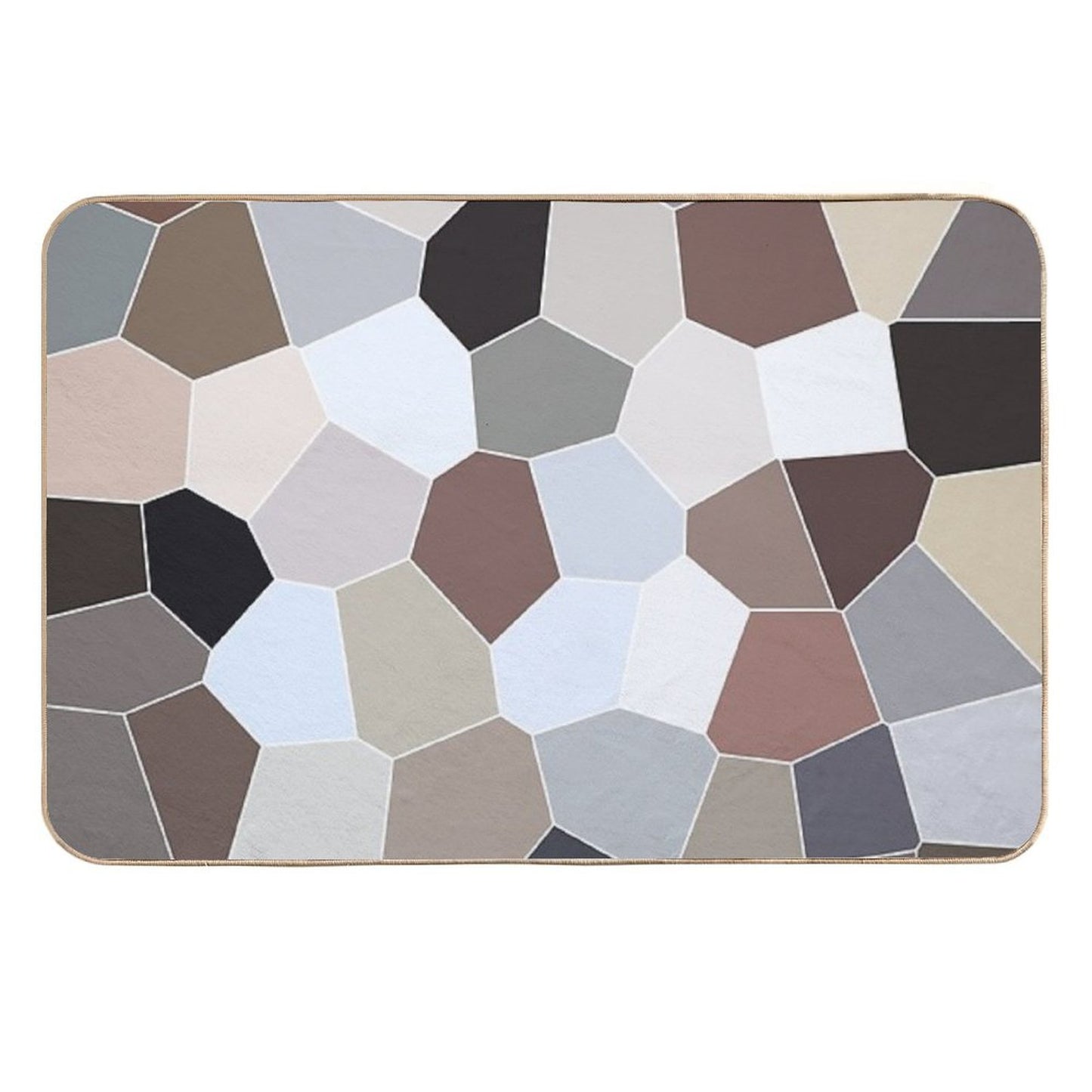Seashell Colors Coastal Vibes Abstract Seashells And Beach Pebbles Mosaic 1 of 4  Repositionable Bath Mat