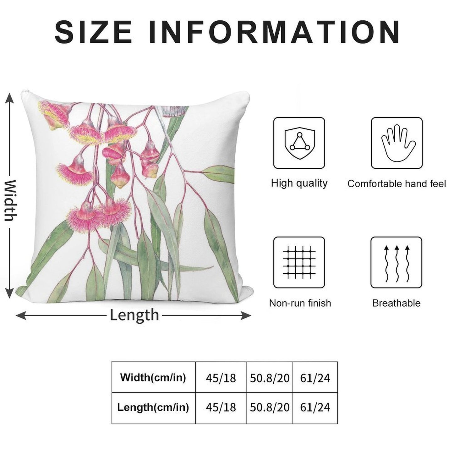 Eucalyptus Caesia Soft Style Accent Throw Pillow