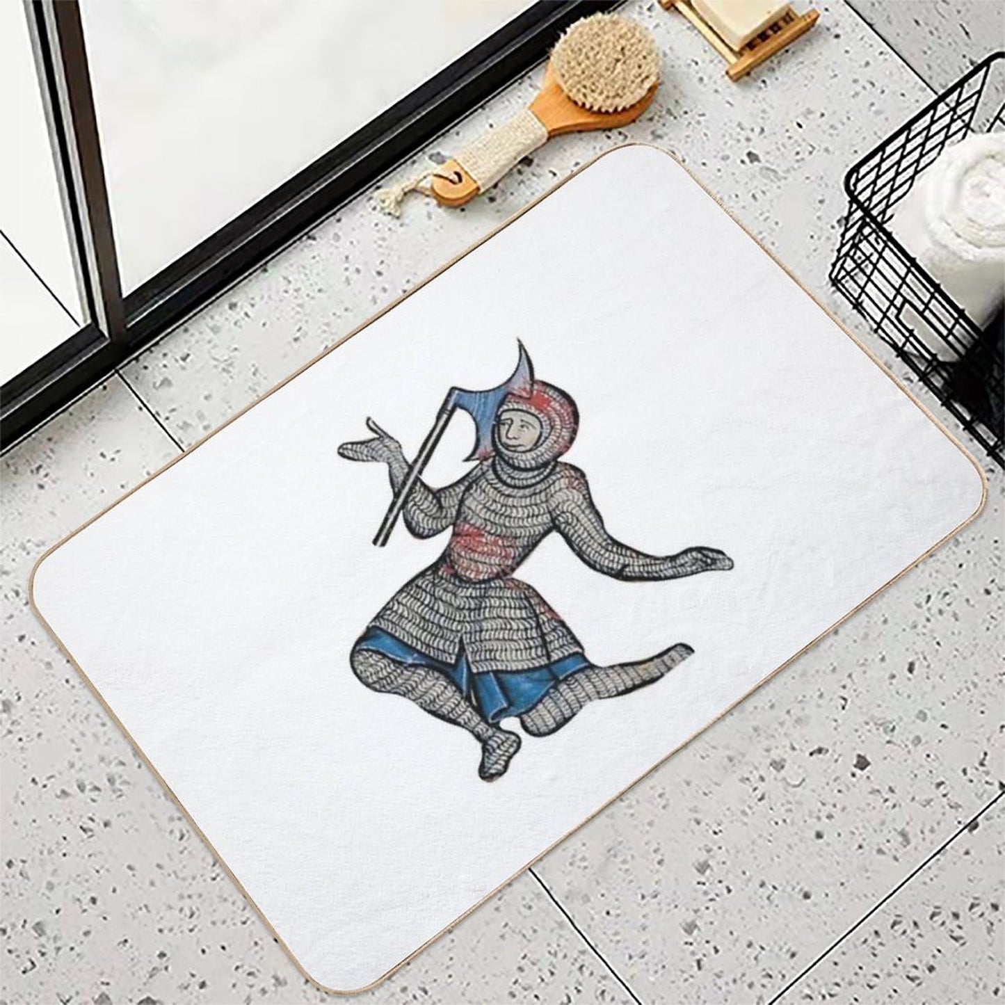 Medieval Knight Meme  High-Traffic Bath Mat