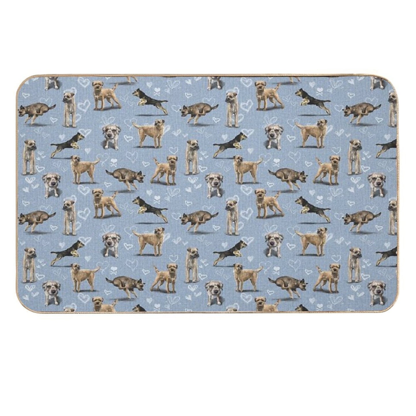 The Border Terrier  Rapid-Drying Bath Mat