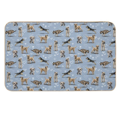 The Border Terrier  Rapid-Drying Bath Mat