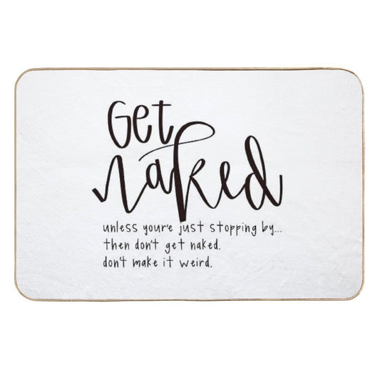 Get Naked Plain Bathroom Decor  Multi-Purpose Bath Mat