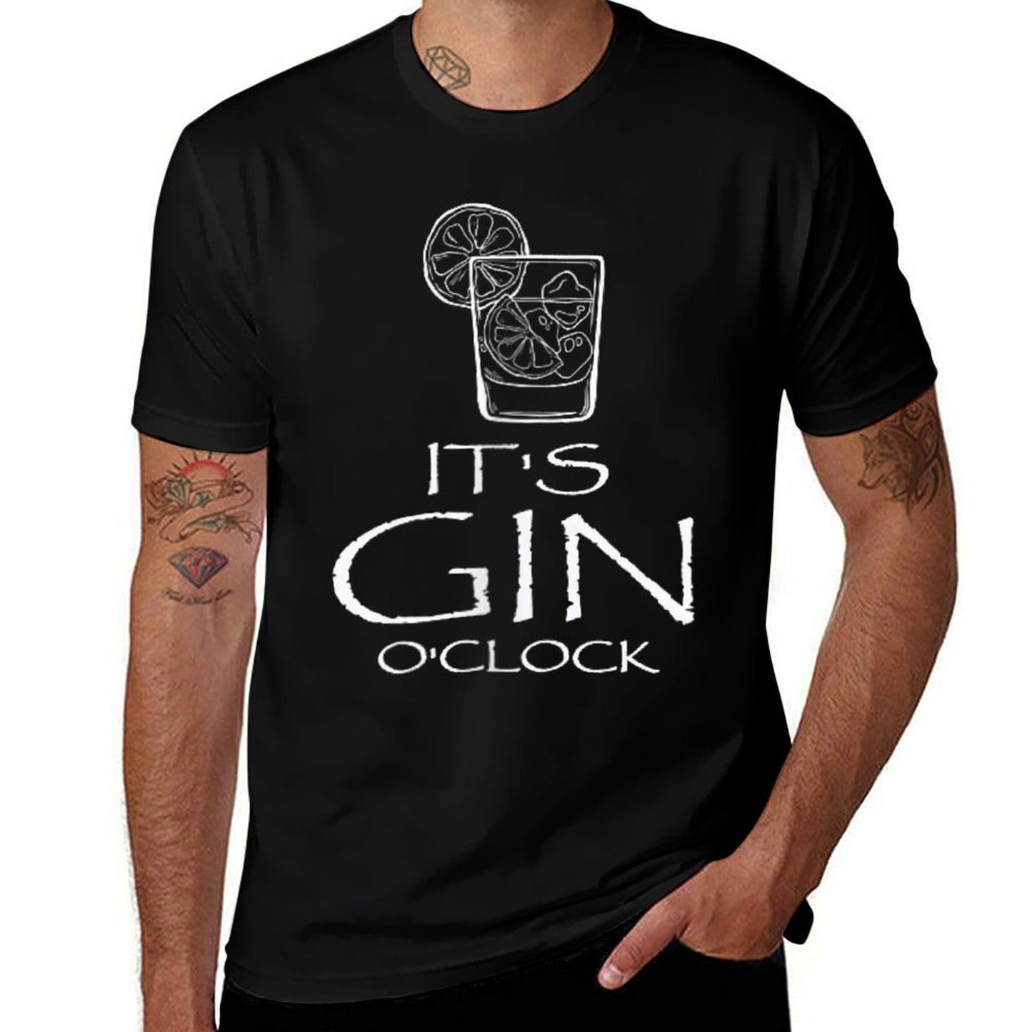 Funny Gin Tonic Saying Oh Its Gin OClock  Quick-drying T-Shirt