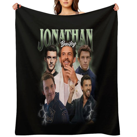 Vintage Jonathan Bailey Fiyero, Retro Bootleg 90s Wicked Movie 2 Shrink-resistant Throw Blanket
