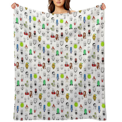 Soyjak Collage Anti-pilling Throw Blanket