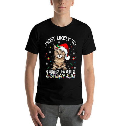Most Likely-To Bring Home A Stray Pixiebob Cat Funny Xmas  Durable T-Shirt
