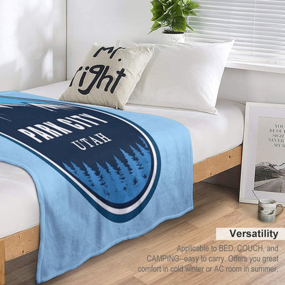 Park City, Utah Plush Throw Blanket