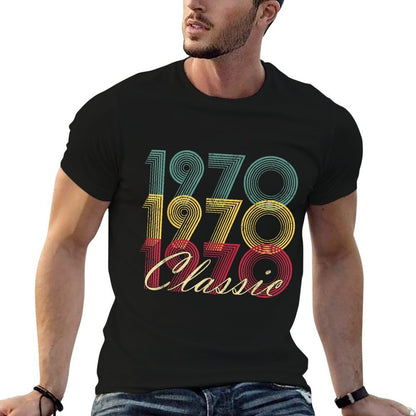 Retro 1970 50th Birthday Gift Classic Men Women 50 Years Old  Durable T-Shirt