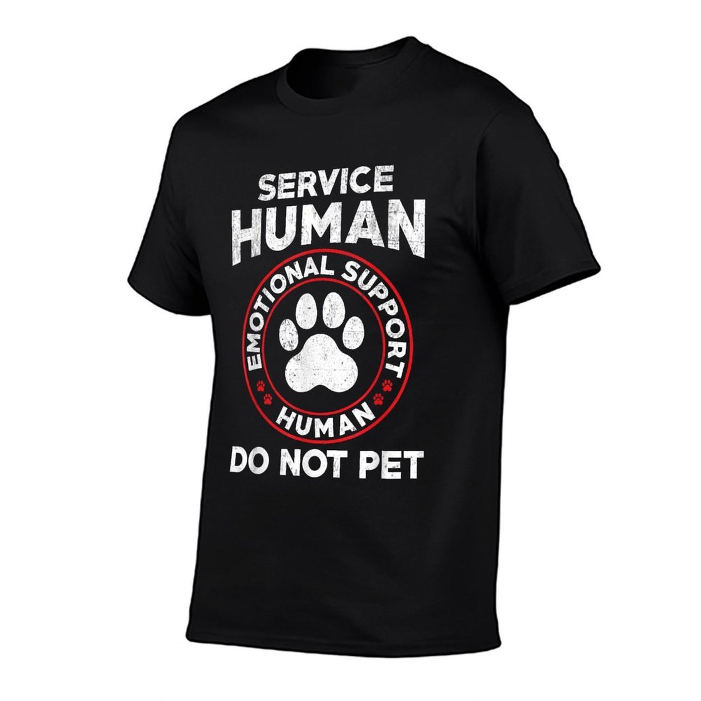 Service Dog Human Do Not Pet Funny Rescue Dog Owner Vintage  Cotton T-Shirt