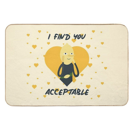 I Find You Acceptable (Adventure Time)  Easy Maintenance Bath Mat