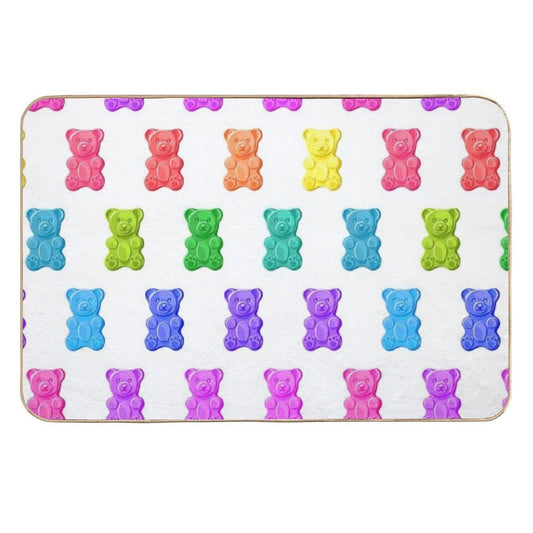 Rainbow Gummy Bears  Absorbent Bath Mat