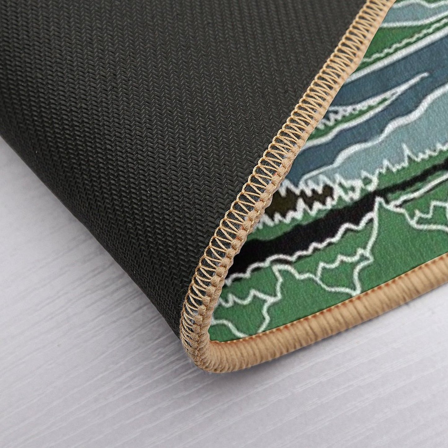 A Halflings Journey on A Mountain Path Through An Elven Wood in The Style of J.R.R.Tolkien  Absorbent Bath Mat