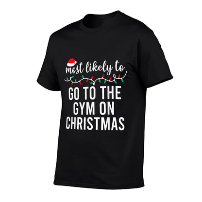 Most Likely To Christmas Matching Family Pajamas Funny  Summer-ready Fabric T-Shirt