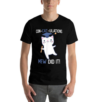 Class of 2025 Graduate Mew Did It Cat Lover Graduation Cats  Summer-ready Fabric T-Shirt