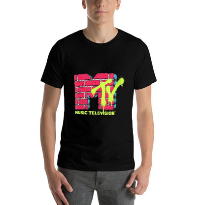 Womens MTV Graffiti Brick Wall Vintage Street Art  Odor-resistant T-Shirt