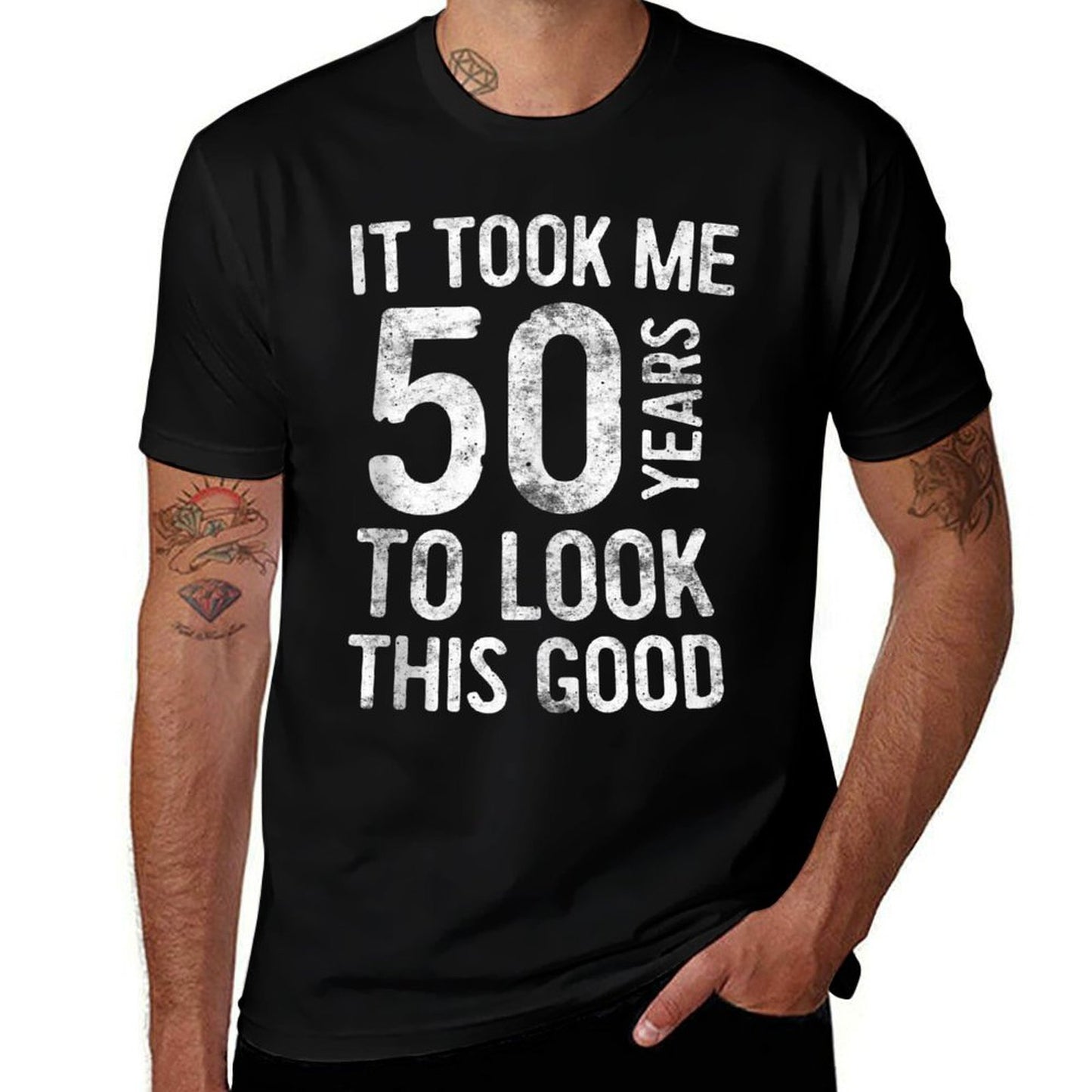 It Took Me 50 Years To Look This Good 50th Birthday  Cotton T-Shirt