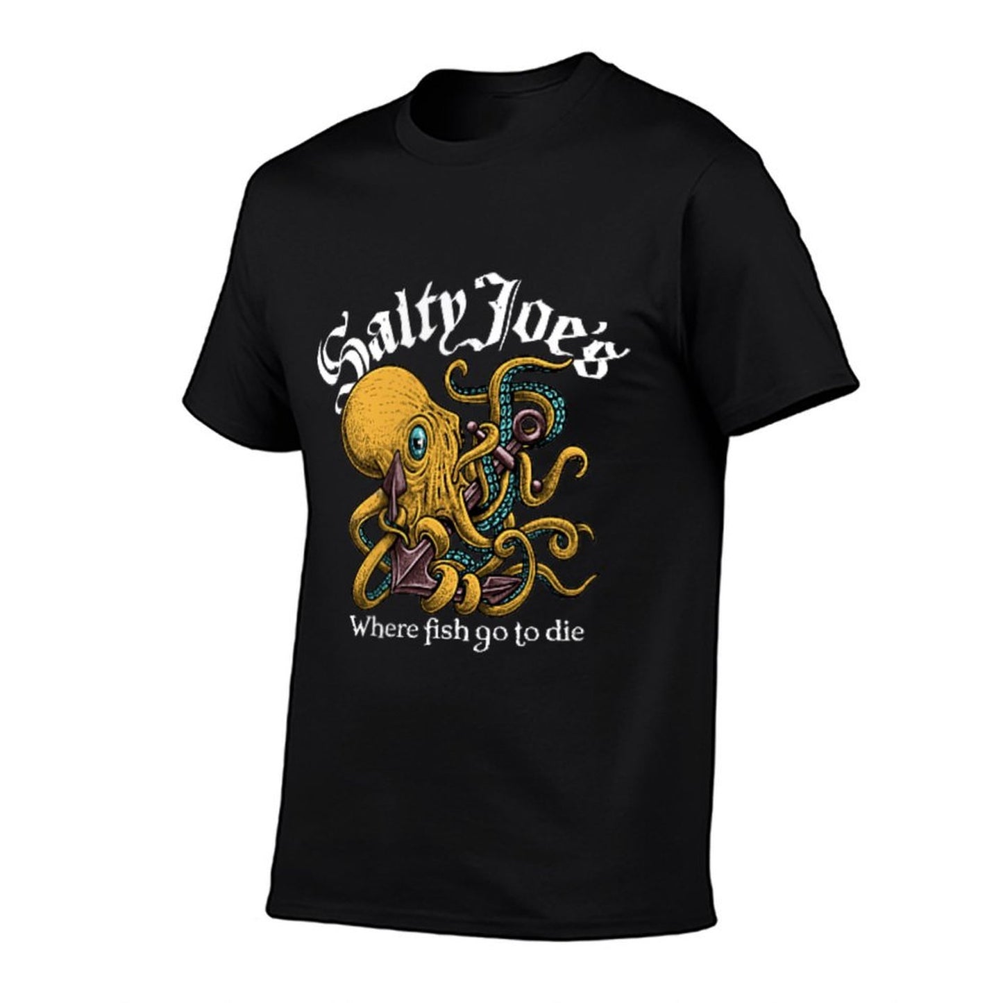 Salty Joes Raging Octopus Logo Graphic  Eco-friendly Material T-Shirt