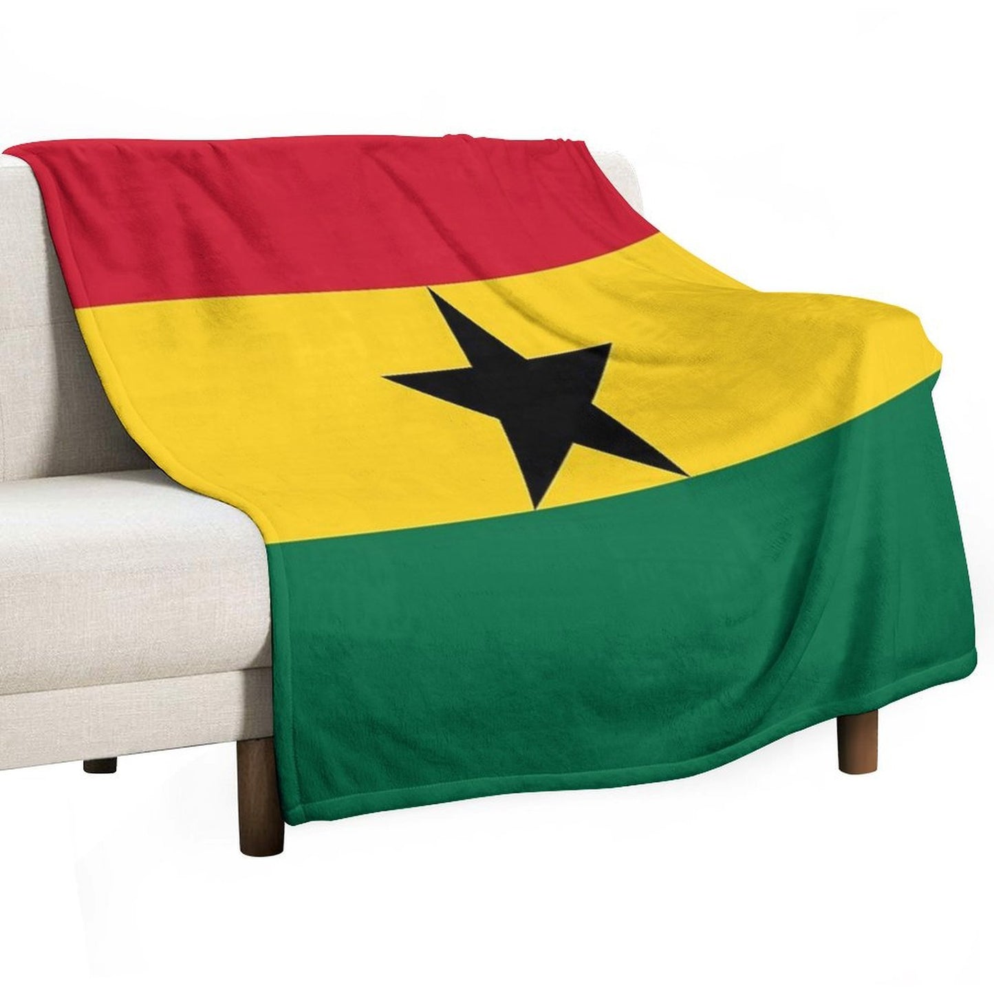 Ghana National Celebration Flag Premium Throw Blanket