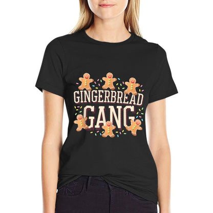 Gingerbread Gang Funny Christmas Cookie Lover Funny Matching  Durable T-Shirt
