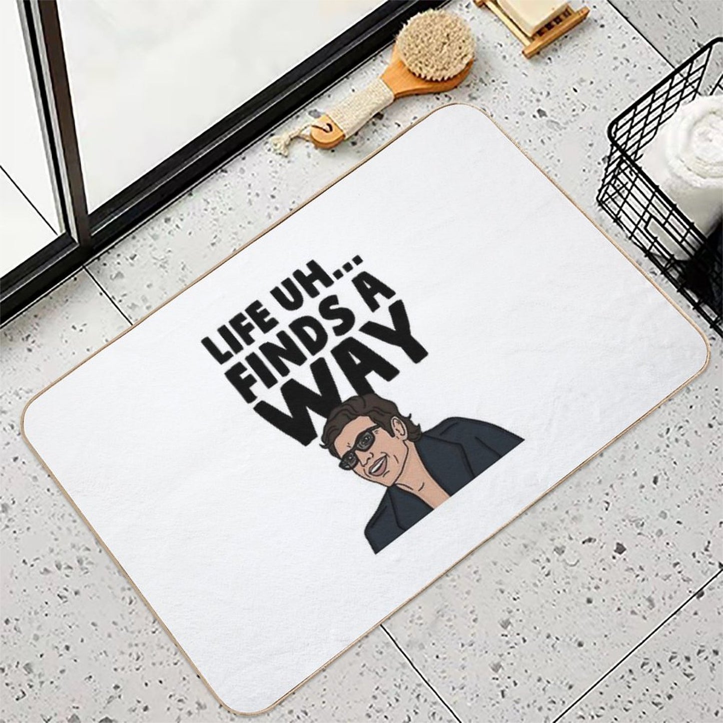 Life Uh Finds A Way  Non-Slip Bath Mat