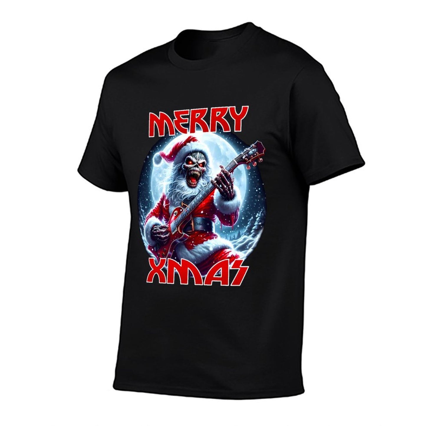 Merry Christmas Heavy Metal Band Death Metal Vintage Santa  Versatile T-Shirt
