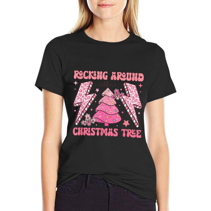 Rocking Around The Christmas Tree  High-quality Stitching T-Shirt