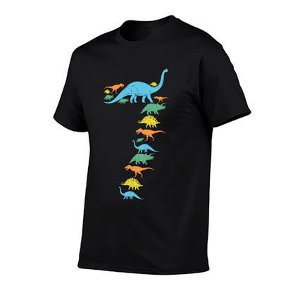 Dinosaur 7th Birthday Gift For 7 Year Old Boys Girls  Fade-proof Color T-Shirt