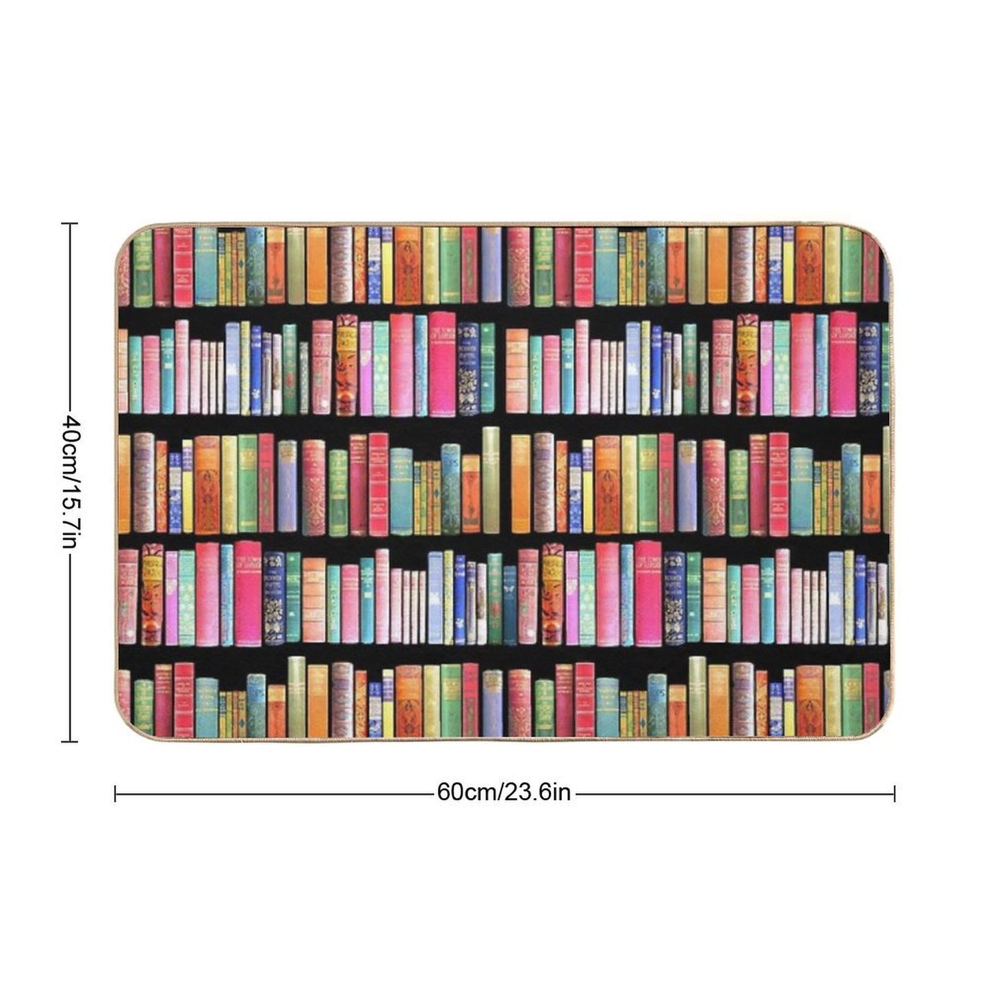 Bookworms Delight  Antique Book Library for Bibliophile  Eco-Friendly Bath Mat