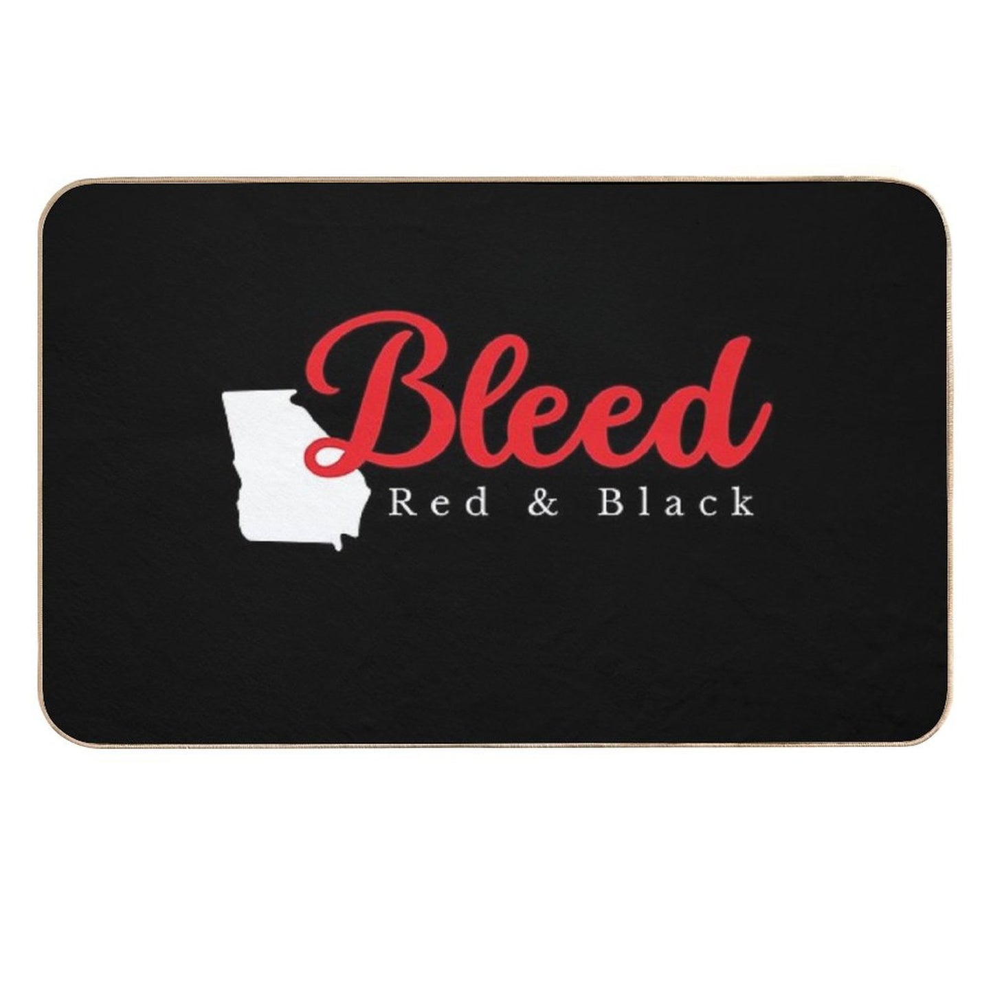 If You Bleed Red & Black, Dawgs Apparel & Trendy Merch  Multi-Purpose Bath Mat