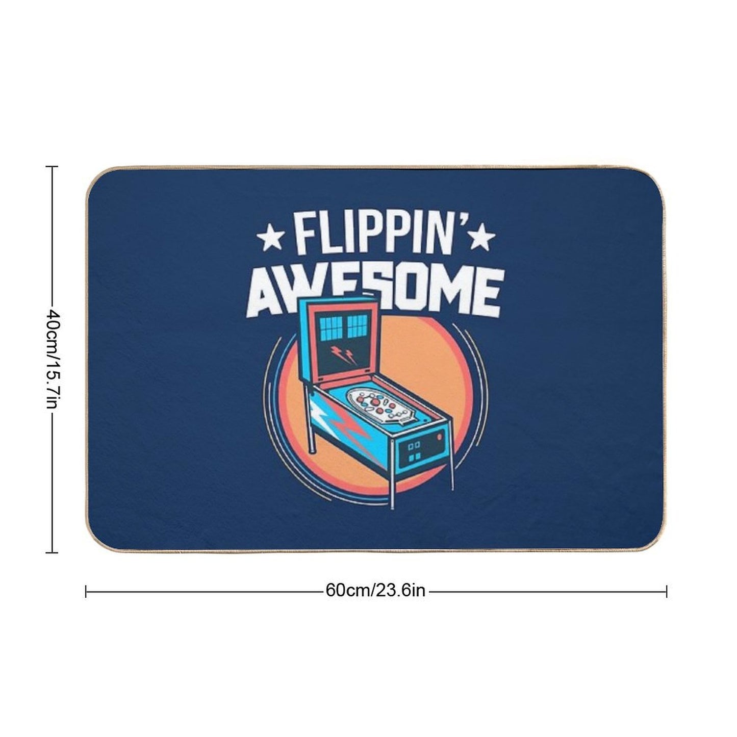 Pinball Shirt For Men Flippin' Awesome Flipping Arcade Gift Durable Bath Mat