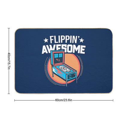 Pinball Shirt For Men Flippin' Awesome Flipping Arcade Gift Durable Bath Mat