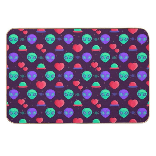 Kawaii Aliens  Long-Lasting Bath Mat