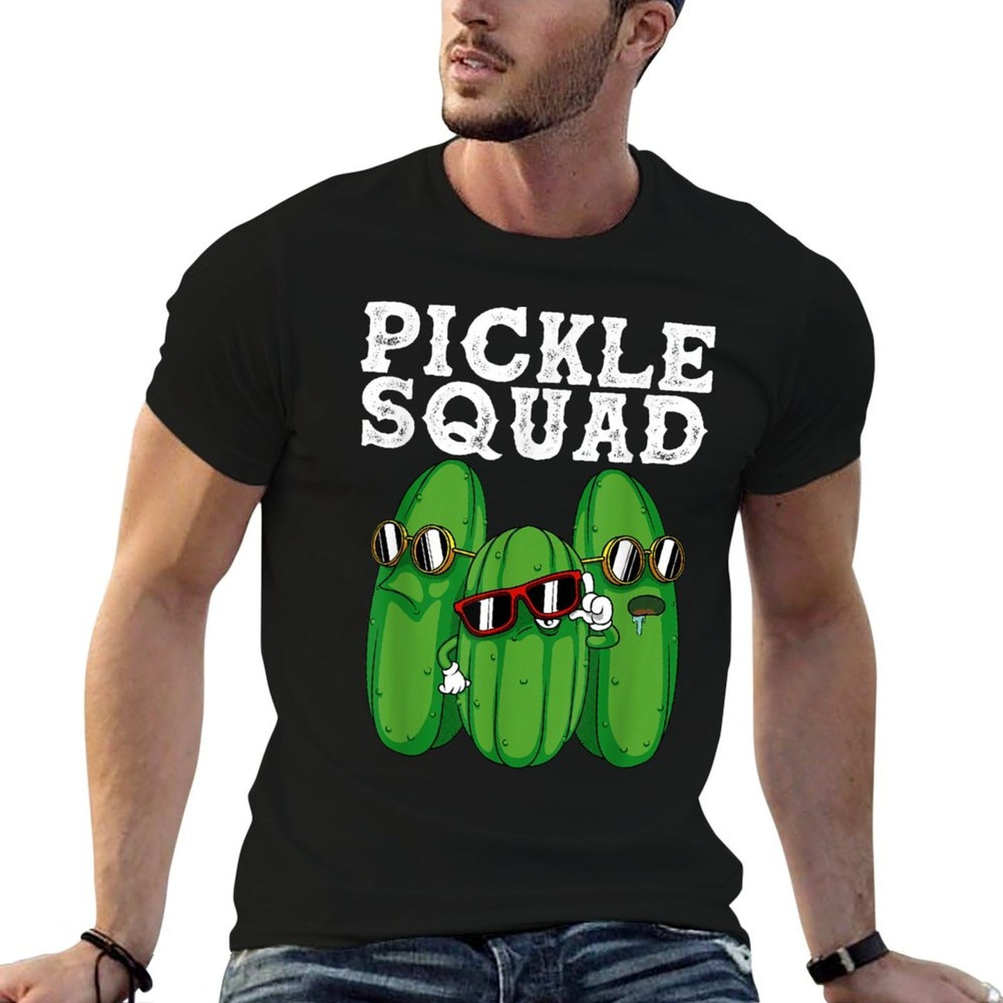 Funny Pickle Squad Novelty Gift Men Kids Big Dill Gang Lover  Vintage-inspired T-Shirt
