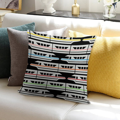 Please Stand Clear of The Door Ways Soft Reinforced Edging Throw Pillow