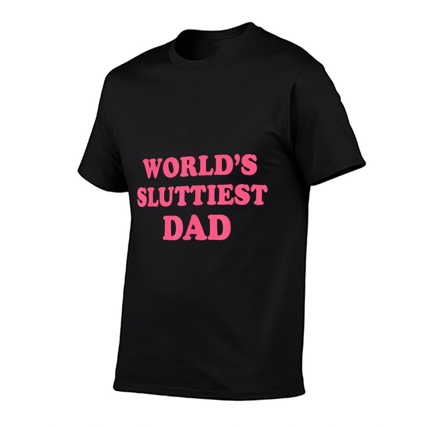 Worlds Sluttiest Dad, Funny Meme Costume For Anniversary  Rolled Sleeves T-Shirt