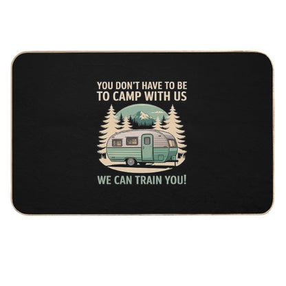Crazy Camp With Us Funny Camping  Rapid-Drying Bath Mat