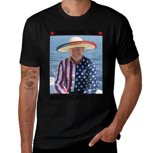 Trump America's Gulf Mexico President Trump Sombrero  Quick-drying T-Shirt