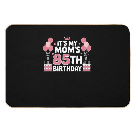 Balloons It's My Mom's 85th Birthday 1940 85 Years Old  Rapid-Drying Bath Mat