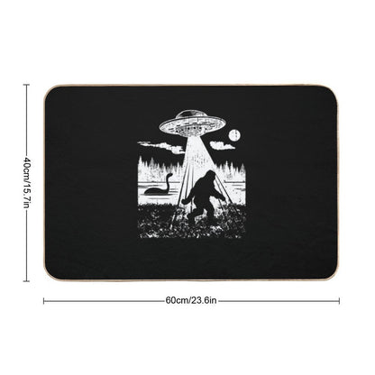 Trend Bigfoot Ufo Abduction Sasquatch Aliens Cryptozoology  Pet-Safe Bath Mat
